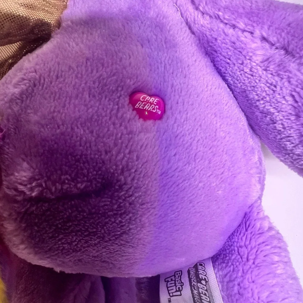 Care Bears 9in‎ Togetherness Bear Pegasus Plush Purple Rainbow Gold Wings
